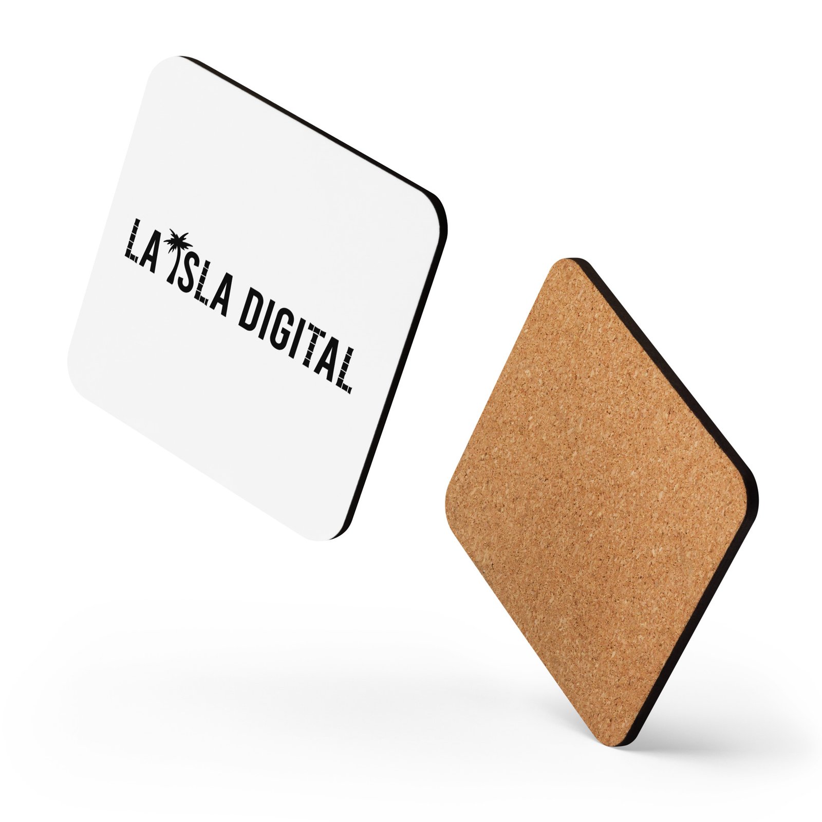 La Isla Digital - Logo Horizontal - Posavasos de Corcho