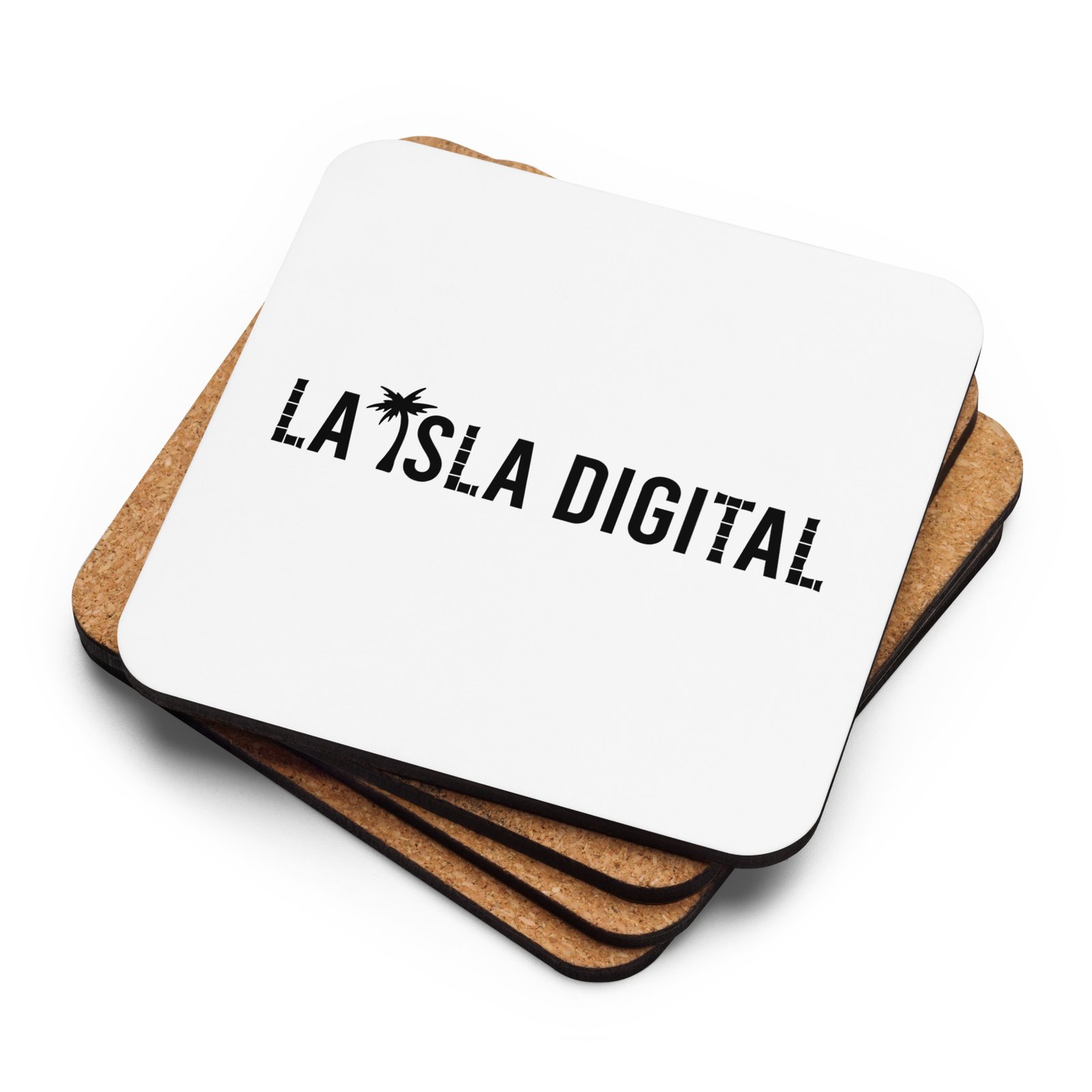 La Isla Digital - Logo Horizontal - Posavasos de Corcho - Image 3