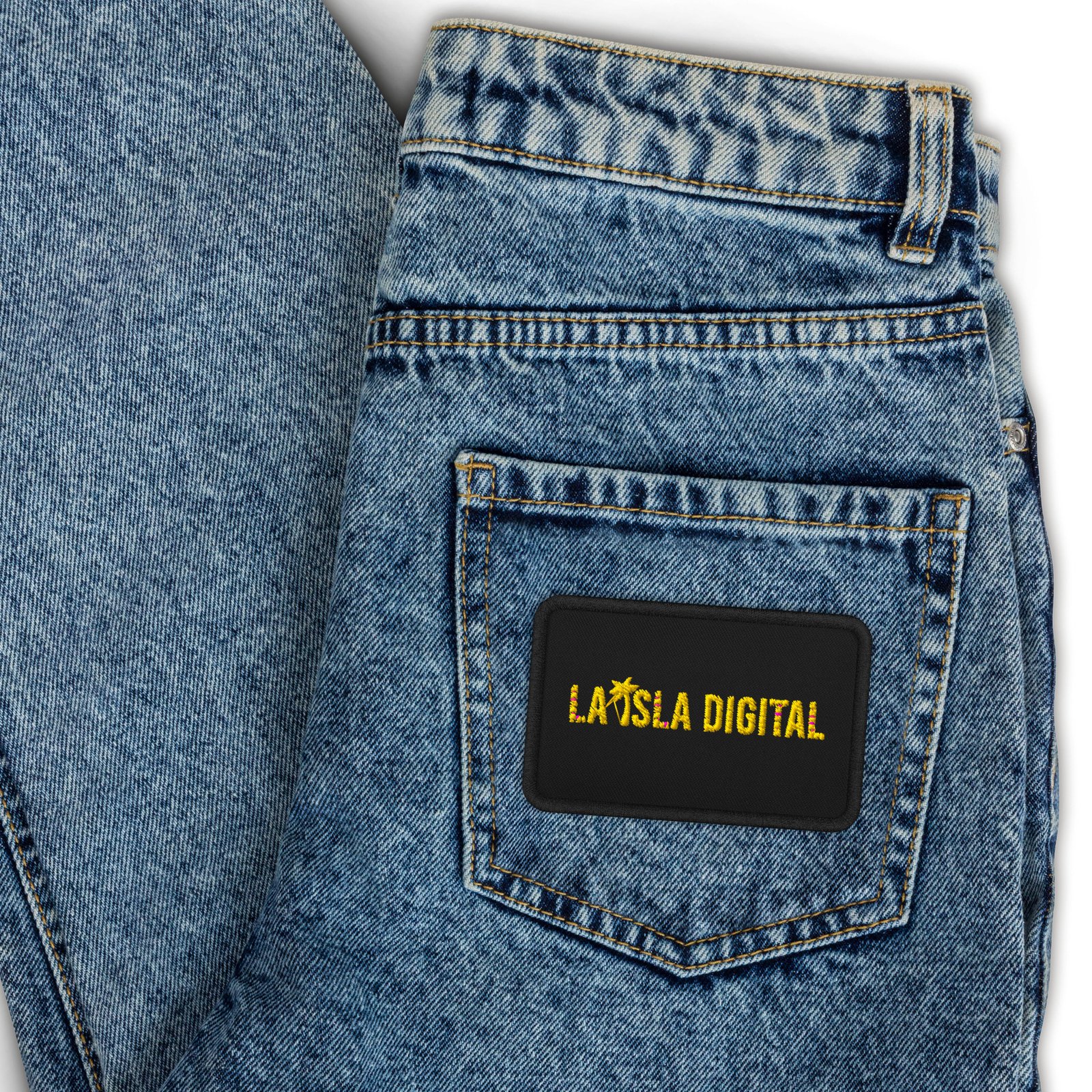 La Isla Digital - Logo Horizontal - Parche Amarillo - Image 4