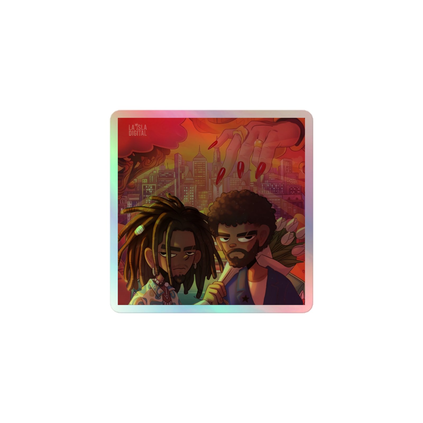 La Isla Digital x Hugo Star - Te Necesitaba - Holo Stickers