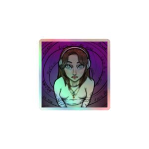 La Isla Digital x Hugo Star - La Chica de Ojos Grises - Holo Sticker