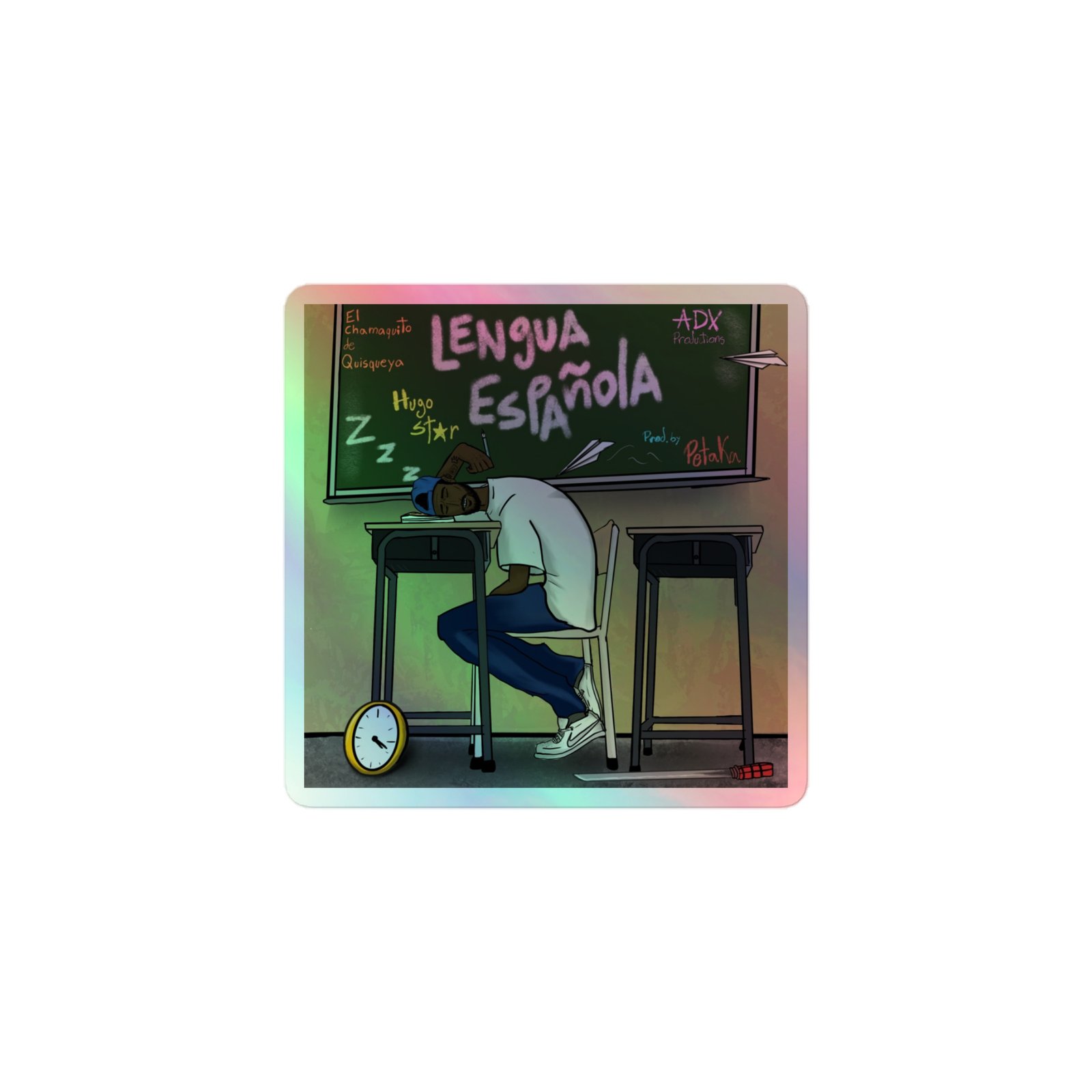 La Isla Digital x Hugo Star - Lengua Española - Holo Sticker